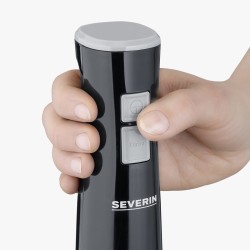 SEVERIN BLENDER RĘCZNY CZARNY, TURBO, OBROTY 13000 OBR./ MIN, 100% WOLNY OD BPA, ERGONOMICZNE WZORNICTWO, MOC 170W SM3770