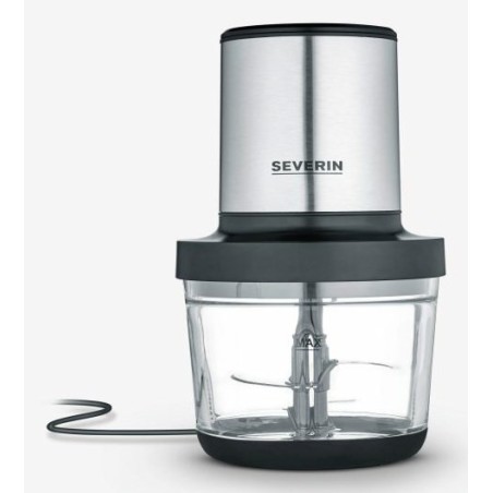 SEVERIN ROZDRABNIACZ INOX/SZKŁO, SZKLANY POJEMNIK O POJ. 1L, WOLNY OD BPA, DO MYCIA W ZMYWARCE, 2 POZIOMY MOCY, 400W KM3867