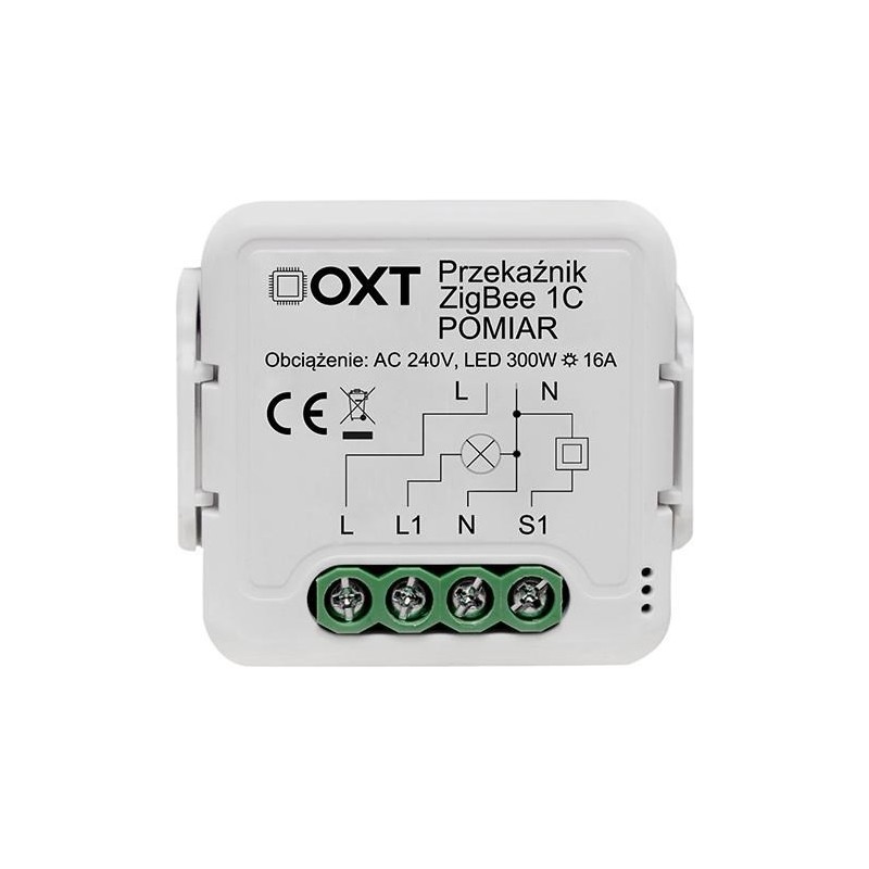 Moduł OXT przekaźnik 1 obw. pomiar 16A ZigBee TUYA