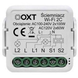 Moduł OXT mini ściemniacz 2 obwody WiFi TUYA