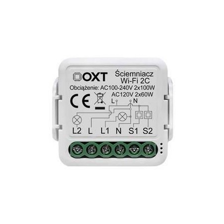 Moduł OXT mini ściemniacz 2 obwody WiFi TUYA