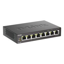D-Link DGS-1008P/E łącza sieciowe Nie zarządzany L2 Obsługa PoE Czarny