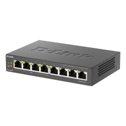 D-Link DGS-1008P/E łącza sieciowe Nie zarządzany L2 Obsługa PoE Czarny
