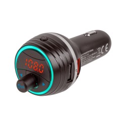 PeiYing Transmiter samochodowy FM z funkcją Bluetooth i dwoma gniazdami USB