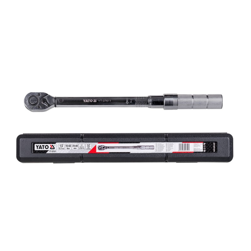 YATO KLUCZ DYNAMOMETRYCZNY 1/2" 10-60Nm 07611 YATO KLUCZ DYNAMOMETRYCZNY 1/2" 10-60Nm 07611