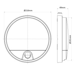 Lampa LED z czujnikiem ruchu na podczerwień MCE291 W 1100lm 15W IP54 Maclean Energy kolor biały