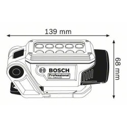 Bosch GLI DeciLED Professional LED Niebieski, Szary