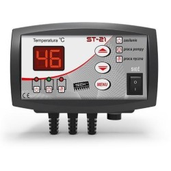 Sterownik Tech Controller ST-21 do pompy centralnego ogrzewania, funkcja anti-stop, antyzamarzanie, możliwość pracy jako