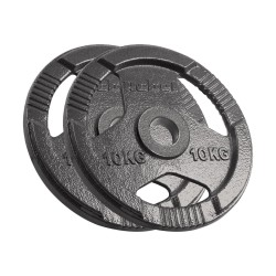 Obciążenie żeliwne olimpijskie zestaw 2x10kg, otwór 51mm, talerz z uchwytami, REBEL ACTIVE