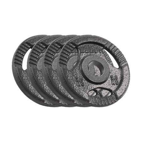 Obciążenie żeliwne olimpijskie zestaw 4x2.5kg, otwór 51mm, talerz z uchwytami, REBEL ACTIVE