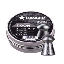 Śrut 5,5 mm RANGER Diabolo Doom Heavy płaski 250 szt. 1,175 g