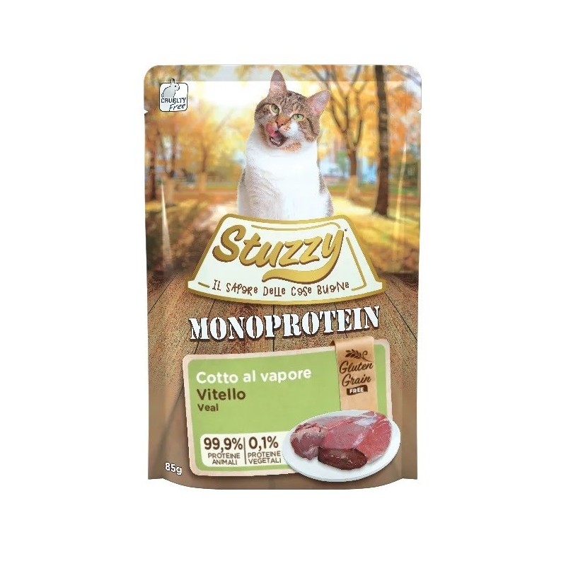 STUZZY dla kotów Monoprotein Cielęce dla Dorosłych 85g STUZZY dla kotów Monoprotein Cielęce dla Dorosłych 85g