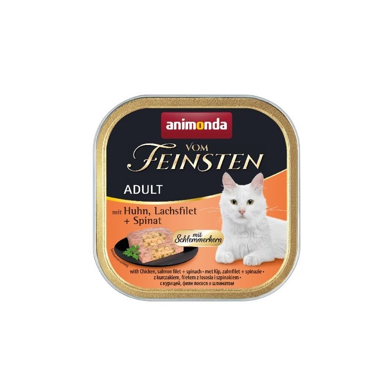 ANIMONDA Vom Feinsten Classic Cat smak: kurczak, łosoś + szpinak 100g ANIMONDA Vom Feinsten Classic Cat smak: kurczak, łosoś + szpinak 100g