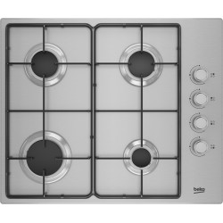 Beko HIBG64120SX płyta kuchenna Stal nierdzewna Wbudowany 60 cm Gaz 4 stref(y)