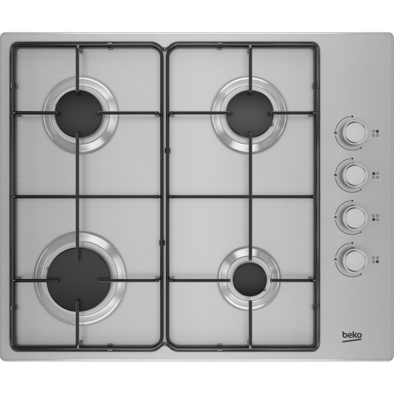 Beko HIBG64120SX płyta kuchenna Stal nierdzewna Wbudowany 60 cm Gaz 4 stref(y) Beko HIBG64120SX płyta kuchenna Stal nierdzewna Wbudowany 60 cm Gaz 4 stref(y)