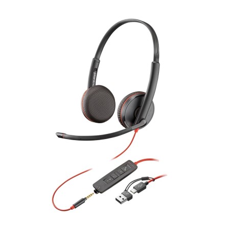 POLY Zestaw słuchawkowy Blackwire 3225 Stereo USB-C + wtyczka 3,5 mm + przejściówka USB-C/A