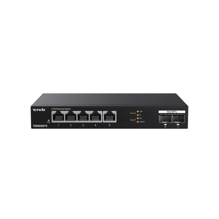 Tenda TEM2007X łącza sieciowe 2.5G Ethernet (100/1000/2500) Komputer stacjonarny Czarny