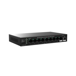 Tenda TEG1110PF-8-120W łącza sieciowe Nie zarządzany Gigabit Ethernet (10/100/1000) Obsługa PoE Czarny