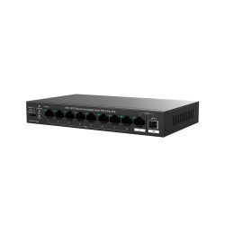 Tenda TEG1110PF-8-120W łącza sieciowe Nie zarządzany Gigabit Ethernet (10/100/1000) Obsługa PoE Czarny