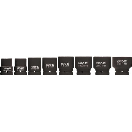 Yato YT-1115 Gniazdo udarowe Wpływ socket set Czarny