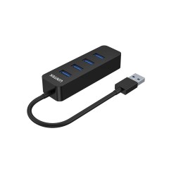 UNITEK uHUB Q4 USB 3.2 Gen 1 (3.1 Gen 1) Type-A 5000 Mbit/s Czarny