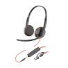 Poly Blackwire 3225 Stereo USB-C Headset +3.5mm Plug +USB-C/A Adapter (Bulk) 8X229A6