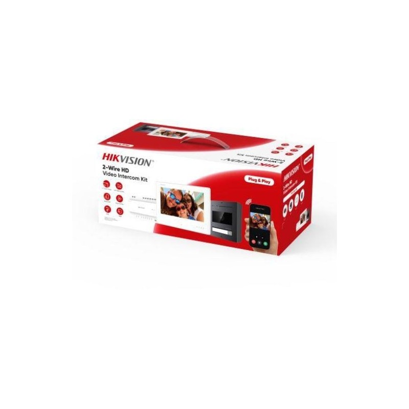 Zestaw wideodomofonowy Hikvision DS-KIS704EY/Aluminum