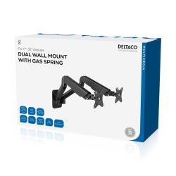 Deltaco Uchwyt ścienny na 2 monitory 17" - 32" (ARM-0361)
