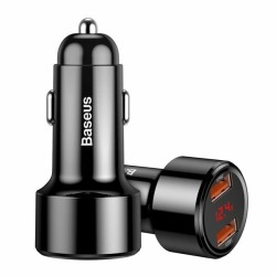 Baseus CCMLC20A-01 ładowarka do urządzeń przenośnych Smartfon Czarny USB Szybkie ładowanie Automatyczna