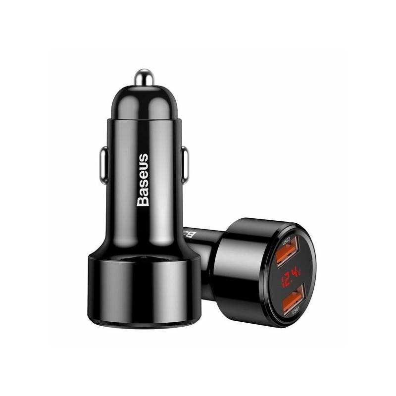 Baseus CCMLC20A-01 ładowarka do urządzeń przenośnych Smartfon Czarny USB Szybkie ładowanie Automatyczna