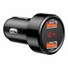 Baseus CCMLC20A-01 ładowarka do urządzeń przenośnych Smartfon Czarny USB Szybkie ładowanie Automatyczna