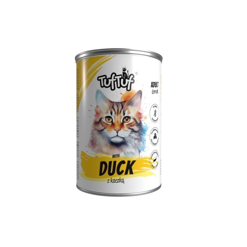 Tuf Tuf Puszka mielonka z kaczką dla kota 400g Tuf Tuf Puszka mielonka z kaczką dla kota 400g