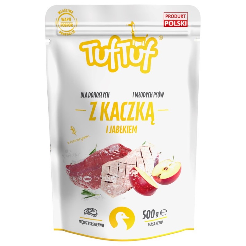 Tuf Tuf Saszetka mielonka z kaczką dla psa 500g Tuf Tuf Saszetka mielonka z kaczką dla psa 500g