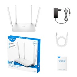 Cudy WR1300 router bezprzewodowy Gigabit Ethernet Dual-band (2.4 GHz/5 GHz) Biały