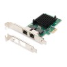DIGITUS KARTA SIECIOWA PCIE PRZEWODOWA 2X RJ45 GIGABIT 10/100/1000MBPS LOW PROFILE DN-10132