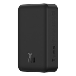 Baseus Magnetic Mini Powerbank Bezprzewodowe ładowanie 20000 mAh 20 W Czarny