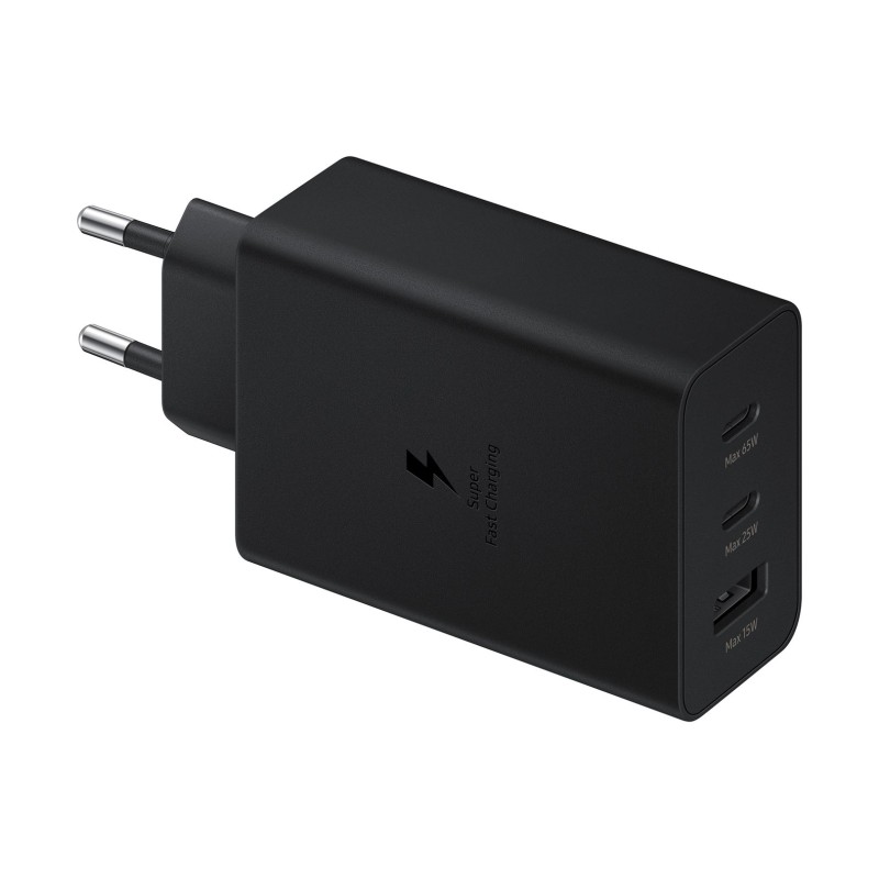 Ładowarka sieciowa SAMSUNG Trio EP-T6530 65W PD 1x USB-A, 2x USB-C (EP-T6530NBEGEU) Czarny