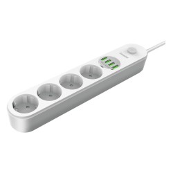 Energizer EPB2500W00EU rozgałęziacz 2 m 4 x gniazdo sieciowe Wewnętrzna Biały
