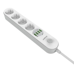 Energizer EPB2500W00EU rozgałęziacz 2 m 4 x gniazdo sieciowe Wewnętrzna Biały