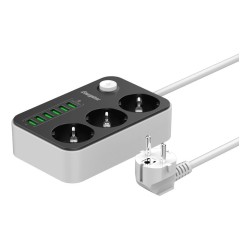 Energizer EPB2500W01EU rozgałęziacz 2 m 3 x gniazdo sieciowe Wewnętrzna Biały, Czarny
