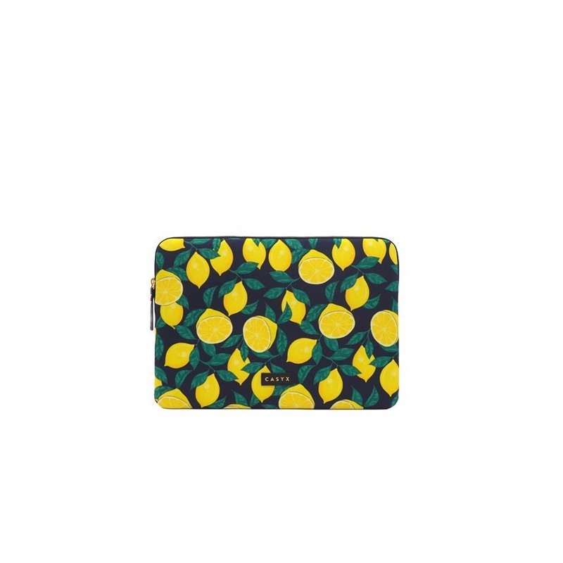Casyx | SLVS-000002 | Casyx na MacBooka | Pasuje do rozmiaru 13 "/14 " | Rękaw | Cytryny o północy | Nieprzemakalny