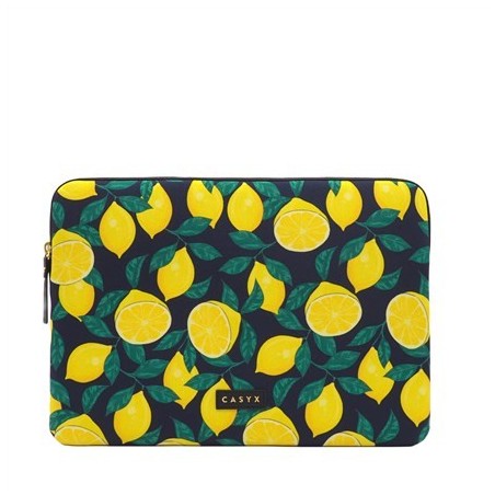 Casyx | SLVS-000002 | Casyx na MacBooka | Pasuje do rozmiaru 13 "/14 " | Rękaw | Cytryny o północy | Nieprzemakalny