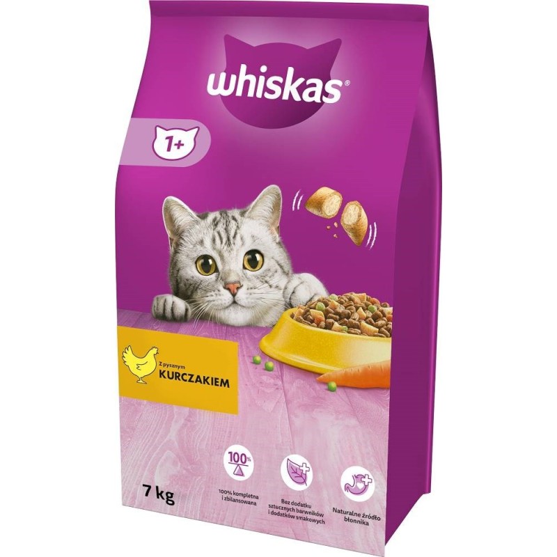 WHISKAS sucha karma dla kota z kurczakiem 7kg