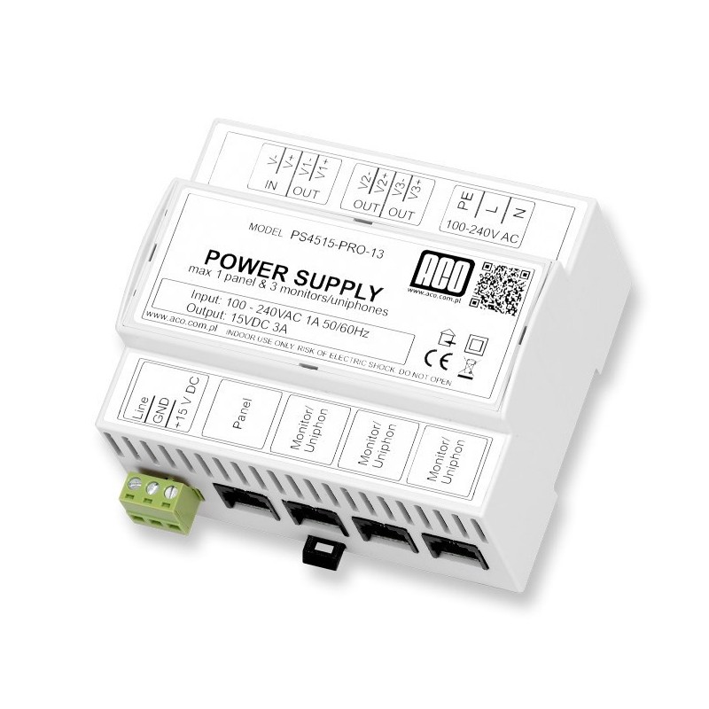 ACO PS45-15-PRO-13 Zasilacz video DIN 15V, 3A