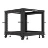 OPEN RACK 19" 9U 600X600-1100 REGULOWANY CZARNY LANBERG