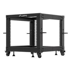 OPEN RACK 19" 9U 600X600-1100 REGULOWANY CZARNY LANBERG