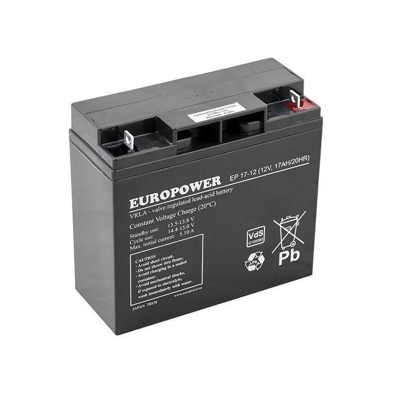 Akumulator AGM Europower | EP 17-12 12V / 17Ah Akumulator AGM Europower | EP 17-12 12V / 17Ah