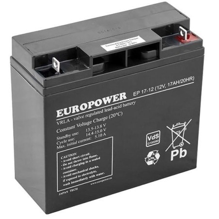 Akumulator AGM Europower | EP 17-12 12V / 17Ah