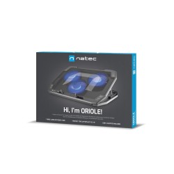 NATEC Laptop Cooling Pad Oriole 15.6-17.3inch LED podkładka chłodząca do notebooków 43,9 cm (17.3")