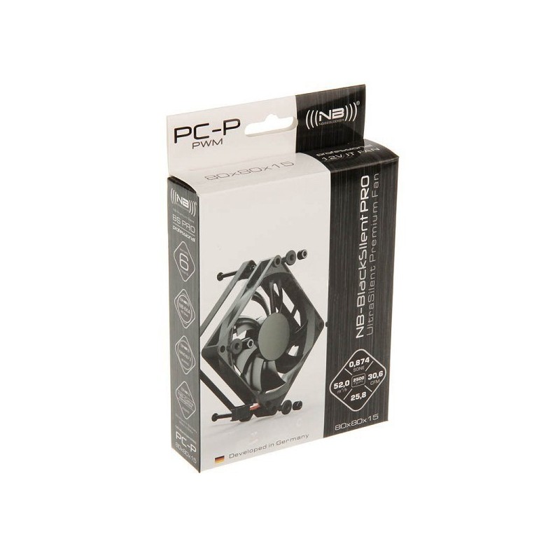 Noiseblocker BlackSilentPro PC-P Obudowa komputera Wentylator 8 cm Czarny Noiseblocker BlackSilentPro PC-P Obudowa komputera Wentylator 8 cm Czarny